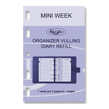 6247-26 104 x 68 mm Mini Agenda Organizer Inserts Weekly NL EN 2026